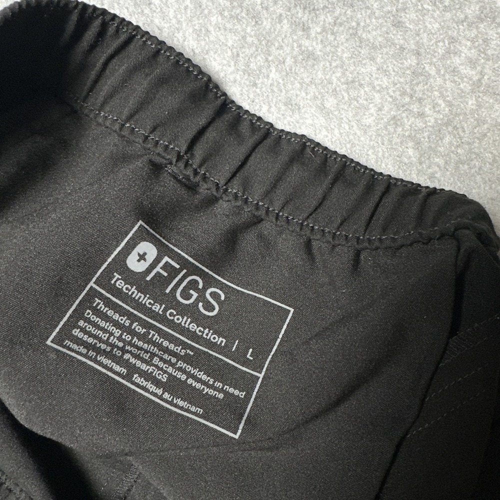 FIGS Tansen Scrub Pants Mens Large Black‎ Technical Collection Jogger Medical - Picture 4 of 6